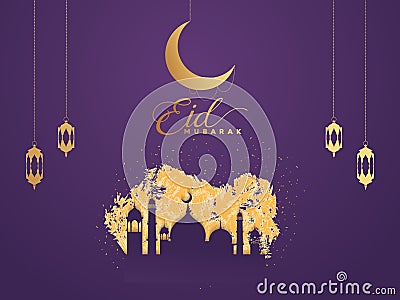 Ramadan Kareem islamic arabic greeting caligraphy and islamic geometric background card design. illustration Cartoon Illustration