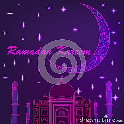 Ramadan Kareem islamic background. Eid mubarak. Vector Illustration