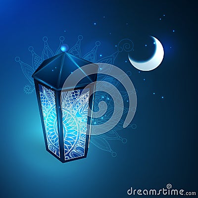 Vector illustration of the concept of Ramazan Islam, a holiday. Vector Illustration