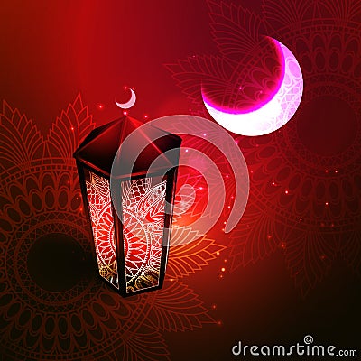 Vector illustration of the concept of Ramazan Islam, a holiday. Vector Illustration