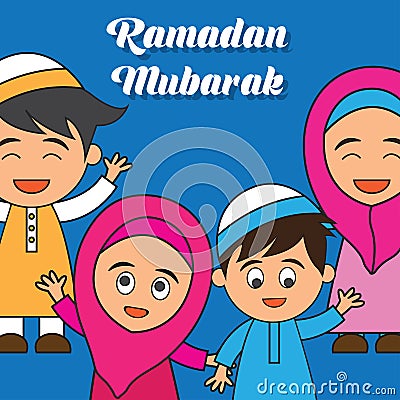 Ramadan kareem / mubarak, happy ramadan greeting design for Muslims holy month, vector illustration Vector Illustration