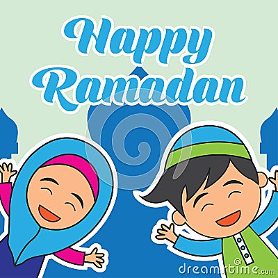 Ramadan kareem / mubarak, happy ramadan greeting design for Muslims holy month, vector illustration Vector Illustration