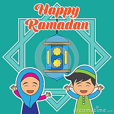 Ramadan kareem / mubarak, happy ramadan greeting design for Muslims holy month, vector illustration Vector Illustration