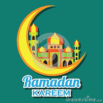 Ramadan kareem / mubarak, happy ramadan greeting design for Muslims holy month, vector illustration Vector Illustration