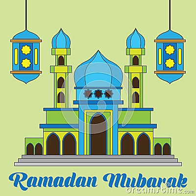 Ramadan kareem / mubarak, happy ramadan greeting design for Muslims holy month, vector illustration Vector Illustration