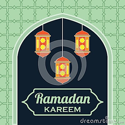 Ramadan kareem / mubarak, happy ramadan greeting design for Muslims holy month, vector illustration Vector Illustration