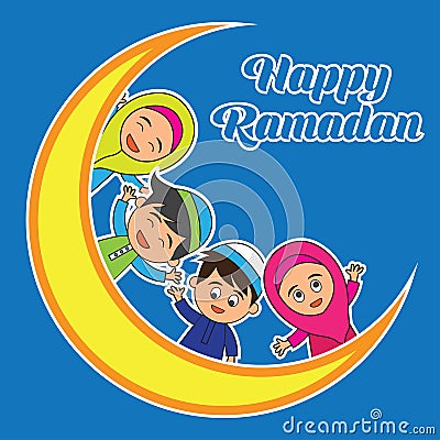 Ramadan kareem / mubarak, happy ramadan greeting design for Muslims holy month, vector illustration Vector Illustration