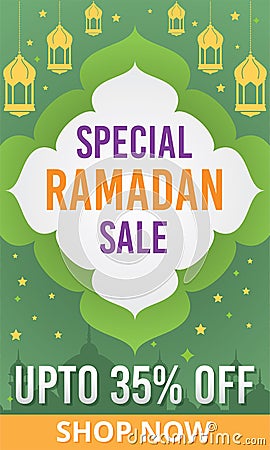 Ramadan Kareem sale banner Vector Illustration