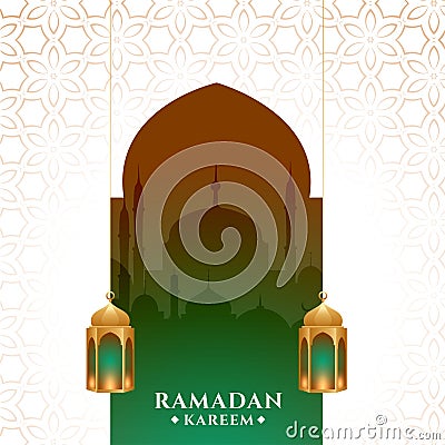 Ramadan kareem seasonal month festival background Vector Illustration