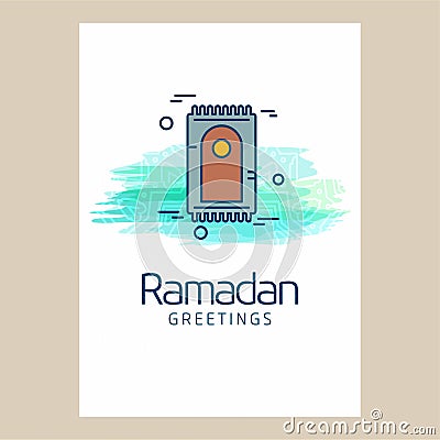 Ramadan Kareem typographic card with unique design Vector Illustration