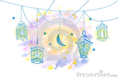 Ramadan lantern Vector Illustration