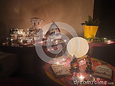 ramadan light tradition moon romance Stock Photo