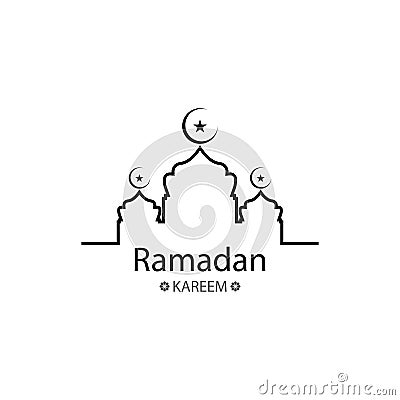 Ramadan logo template vector Vector Illustration