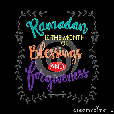 Ramadan is the month of blessing and forgiveness. Stock Photo