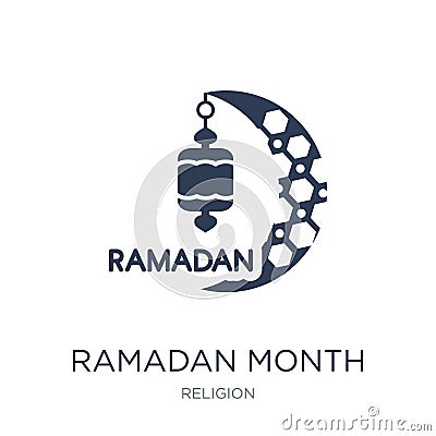 Ramadan Month icon. Trendy flat vector Ramadan Month icon on white background from Religion collection Vector Illustration