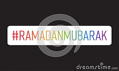 Ramadan mubarak hashtag Vector Illustration