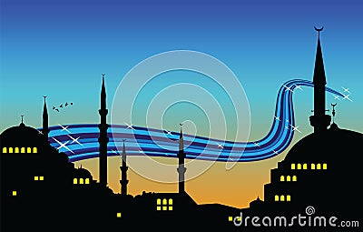 Ramadan night Vector Illustration