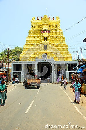 Ramanathaswamy Temple is a Hindu temple dedicated to the god Shiva located on Rameswaram island Editorial Stock Photo