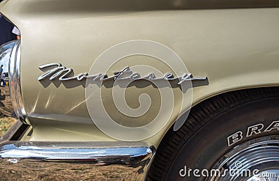 Vintage Ford Mercury Monterey logotype Editorial Stock Photo