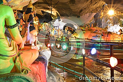 Ramayana Cave - Suyambu Lingam Editorial Stock Photo