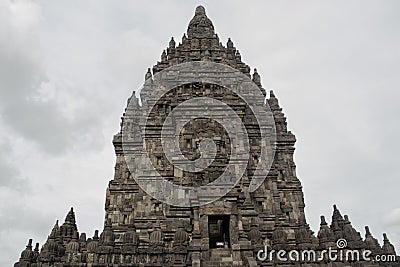 Ramayana Relief stove carves or nandisvara on Prambana Temple Stock Photo