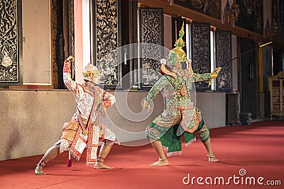 Ramayana thai traditional dance Stock Photo