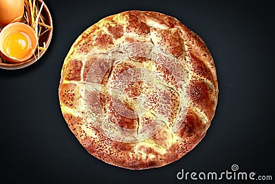 Ramazan pidesi Turkish for Ramadan pita Stock Photo