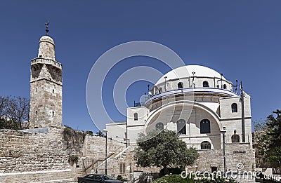 The Ramban synagogue is the oldest functioning synagogue in the Old city. Jerusalem, Stock Photo