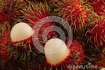 Rambutan pulp Stock Photo