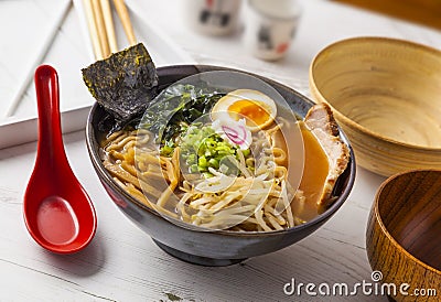 Ramen Asian noodles Stock Photo