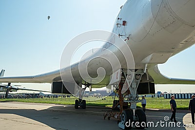 `RAMENSKOE` AIRFIELD ZHUKOVSKY, RUSSIA - AUGUST 30, 2019: MAKS 2019 INTERNATIONAL AVIATION AND SPACE SALON. Editorial Stock Photo