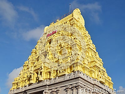 View of Arulmigu Ramanathaswamy Temple in Rameshwaram. Editorial Stock Photo