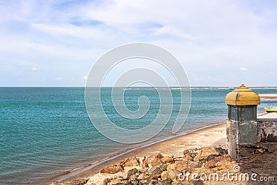 Rameswaram Dhanushkodi Tourist places in india Ghost Town | Tamil Nadu tourism Stock Photo