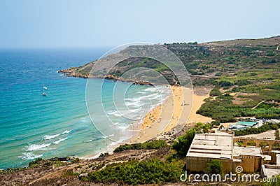 Ramla bay beach in Gozo island, Malta Stock Photo