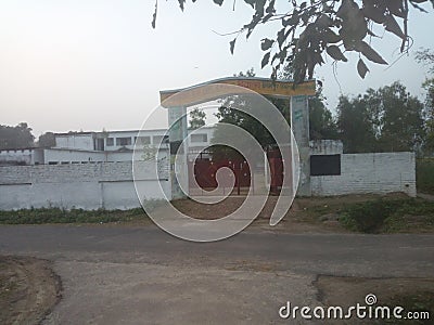 Ramlakhan Ramdas junior high school in my village Editorial Stock Photo