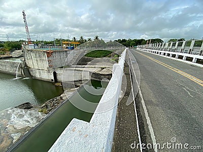 MARIIS Dam and Reservoir System Small Hydro Electric Power generation plant and irrigation system of Magat River Editorial Stock Photo