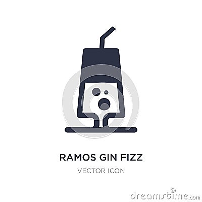 ramos gin fizz icon on white background. Simple element illustration from Drinks concept Vector Illustration