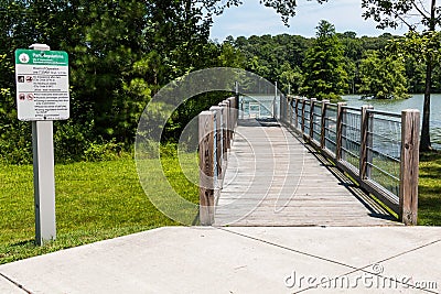 Ramp to Kayak/Canoe Launch at Stumpy Lake Editorial Stock Photo