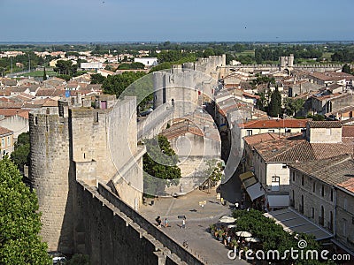 Ramparts of Aigues-Mortes Stock Photo