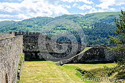 Ramparts of Jajce Fortress Stock Photo