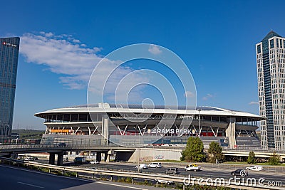 Rams Park or Galatasaray Ali Sami Yen Sports Complex view. Editorial Stock Photo