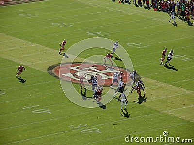 Rams QB Sam Bradford sets to throw during play Editorial Stock Photo