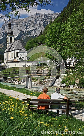 Ramsau Village In The Alps Editorial Stock Photo