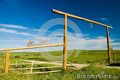 Ranch Gate Stock Photo