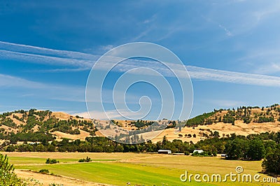 Ranch in Glide, Oregon Stock Photo