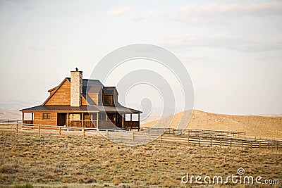 Ranch house in midwest Stock Photo