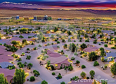 Rancho Nevada Estates neighborhood in Las Vegas, Nevada USA. Stock Photo