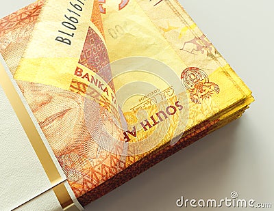 Rand Cash Note Wad Stock Photo
