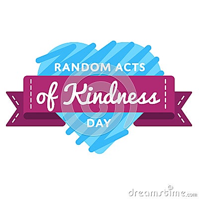 Random acts of kindness day greeting emblem Vector Illustration