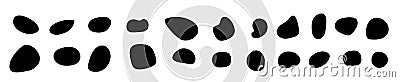 Random blob organic pattern spot shape. Amorphous ink blob geometric round pattern Vector Illustration